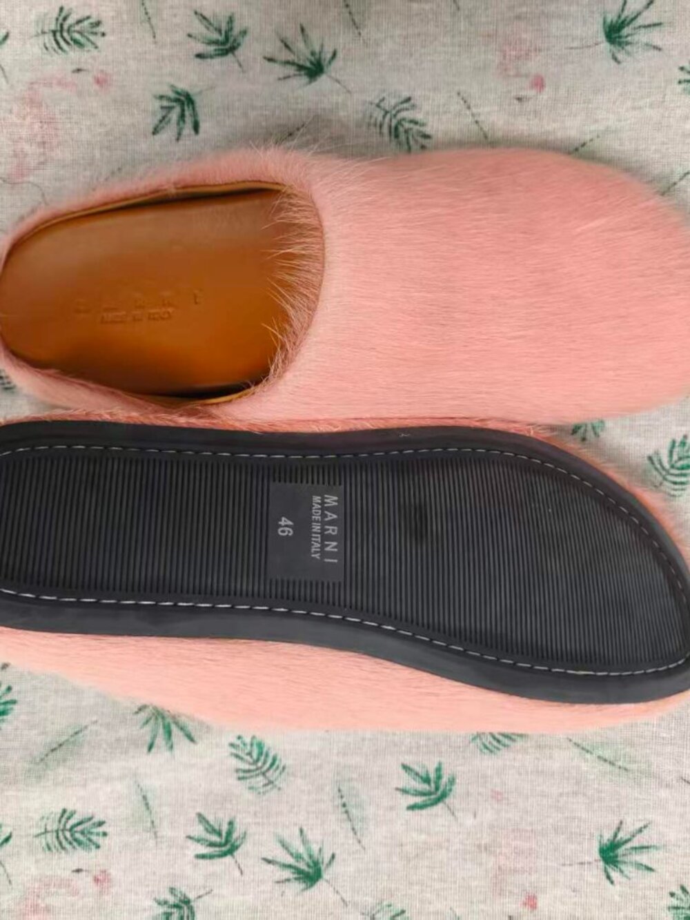 Brand New Marni Pink Fur Calf Hair Mule Slippers Unisex Complete Set Box + Dustb - Picture 7 of 9